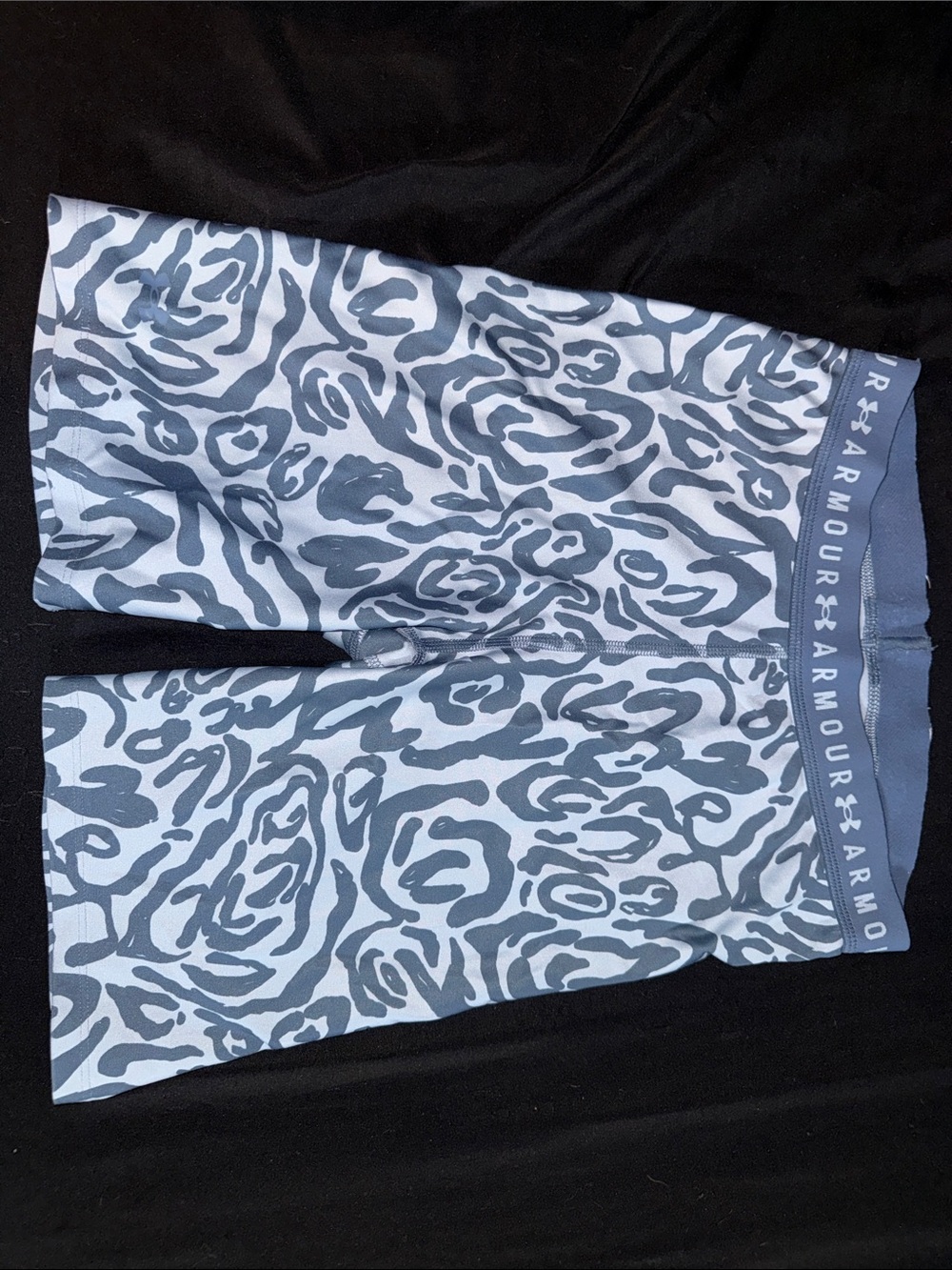 Under Armour Women’s Blue and Light Blue Animal-Print Bike Shorts